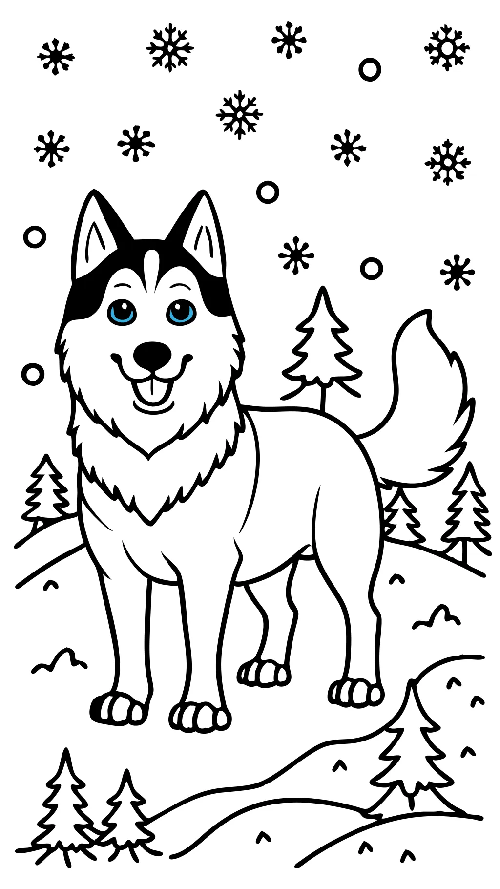 husky dog coloring pages